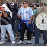 Agresiones a los docentes frente a la Legislatura porteña